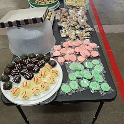 Cake mix truffles, white, chocolate and red velvet,  peppermint patties